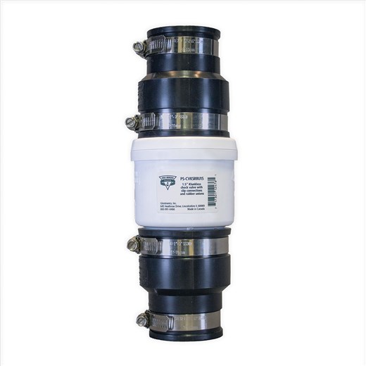 [PS-CVKSRRU15] 1.5" Klunkless Check Valve w/2 Rubber Unions
