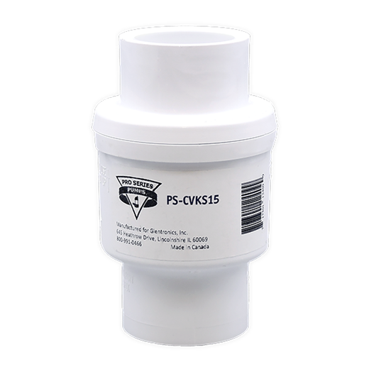 [PS-CVKS15] 1.5" PVC Klunkless Slip Check Valve
