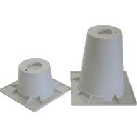 6" 1-Piece Gray Riser/ Pump-Up