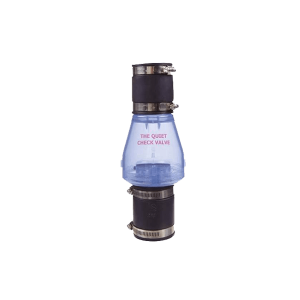[0821-20HC] Clear Check Valve 2" Rubber Boot