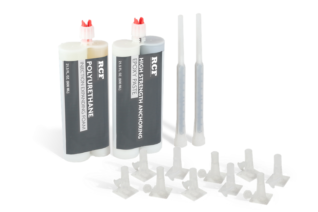 [FG20048] KIT CRACK INJECTION 10'  POLYURETHANE EXPANDING FOAM + HIGH STRENGTH PASTE